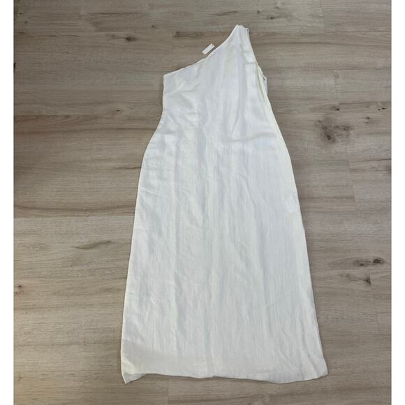 NWT Madewell One Shoulder Midi Dress in Lighthouse Ivory White NQ624 Size 6 - Picture 2 of 10